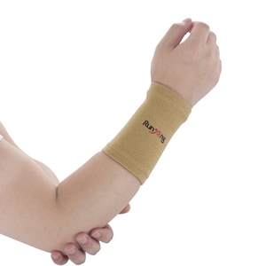 Toptan spor Fitness bileklik koruyucu elastik örgü yumuşak Polyester ve naylon cırt cırt kapatma tıbbi destek - Product Image 1