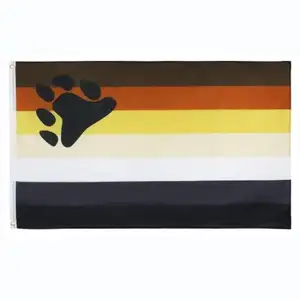 Bandera del orgullo del oso Flaglink de alta calidad 3x5 Fts LGBTQIA Bear Brotherhood Gay Rainbow Banner 3X5 Ft