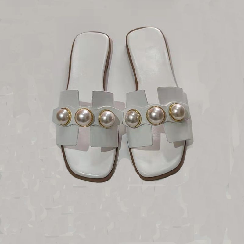 Large Size Ladies Slippers Sandals 2022 Women's Casual Shoes Rubber Flat Slipper