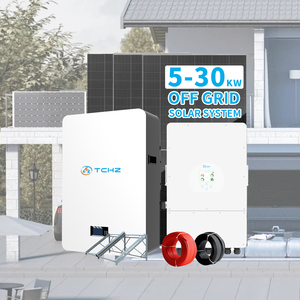 Sistema de Energía Solar con Batería de Litio de 5kw, 10kw, 15kw, 10kwh, 20kwh, 30kwh para el Hogar, Fuera de la Red, Conjunto Completo - Product Image 3