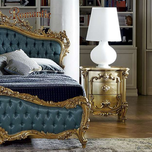 Villa royale du Moyen-Orient de luxe, appartement de luxe, ensemble de meubles pour chambre à coucher, <span class=keywords><strong>lit</strong></span> vintage italien et classique avec <span class=keywords><strong>lit</strong></span> allumé en bois - Product Image 3