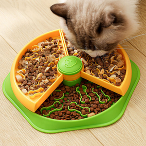 <span class=keywords><strong>Distributeur</strong></span> de nourriture interactif rotatif anti-fuite pour animaux de compagnie, gamelle à alimentation lente à plusieurs niveaux pour chien et chat - Product Image 2