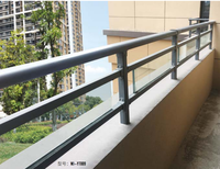 Garde-corps de balcon en acier galvanisé pour villa, clôture de toit extérieure, garde-corps de terrasse, main courante de protection fixée au sol