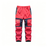 Indepth Kids Outdoor Fleece gevoerde polyester/rayon verdikte rits unisex omkeerbaar milieuvriendelijk winddicht winter mid-waist