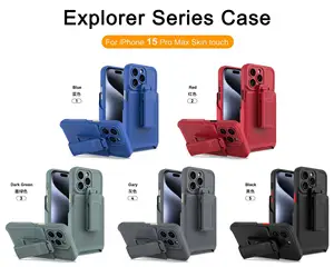 For Apple 15pro Phone Case Apple 14 Explorer With Back Clip Stand 13 Anti-fall 12 Protective Case