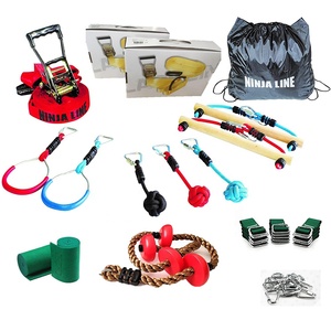 Giban, usine de source de <span class=keywords><strong>Ninja</strong></span> slack line, Course d'obstacles <span class=keywords><strong>Ninja</strong></span> <span class=keywords><strong>Slackline</strong></span> de 50 pieds, équipement de jeu en plein air pour enfants - Product Image 3