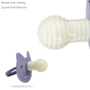 Sucette de qualité alimentaire pour bébé et nouveau-né en forme de tétine en silicone sans Bpa - Product Image 3