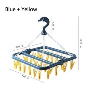 ชั้นวางเสื้อผ้าแบบหนีบติดผนังแบบหนา32แบบพับได้ - Product Image 6