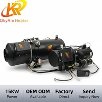 Chauffage de stationnement hydronique diesel OkyRie WH-15B 15KW pour dégivrage de cabine, chauffage de vitres et de moteur de machines lourdes