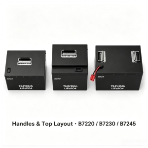 Paquete de Baterías LiFePO4 de 72V 30Ah, Opciones de 20Ah y 45Ah, BMS con Bluetooth, IP65, Batería para Motocicleta Eléctrica y Scooter, Pico de 150A, 2000 Ciclos - Product Image 1