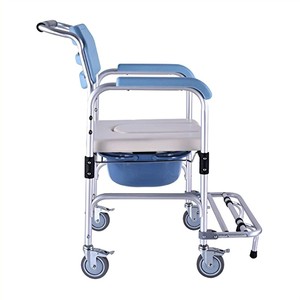 <span class=keywords><strong>Chaise</strong></span> <span class=keywords><strong>de</strong></span> toilette pliable en acier inoxydable avec roues - Product Image 6