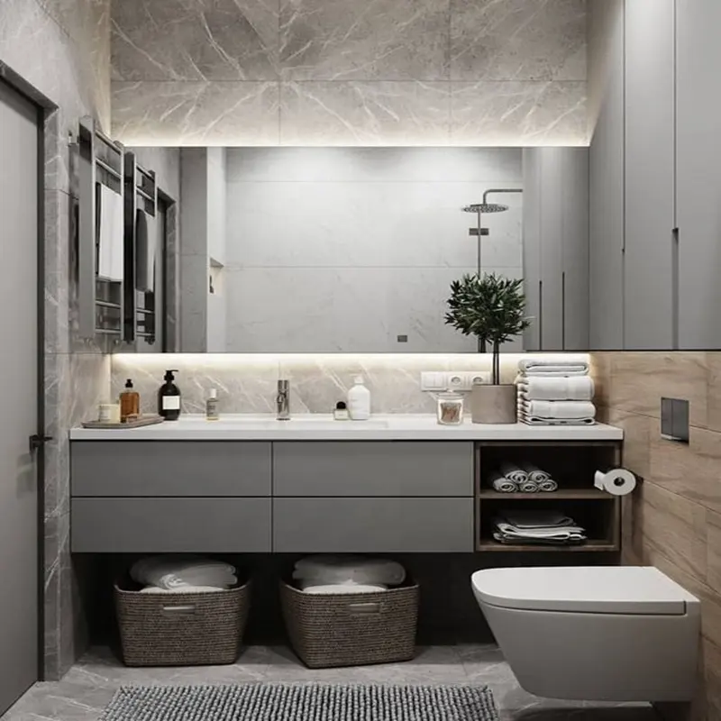 Australia style Modular Bathroom Mirror Cabinets And Wash Basin Bath Cabinet