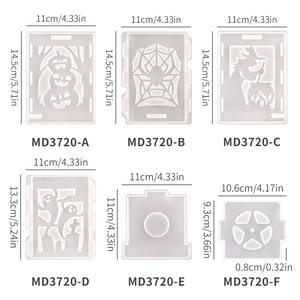 KK746ผีสยองขวัญฮาโลวีนค้างคาวแม่พิมพ์ซิลิโคนชุดยิปซั่มเรซิน DIY รูปทรงสี่เหลี่ยมแสงอารมณ์ของตกแต่งงานปาร์ตี้ที่น่ากลัว - Product Image 5