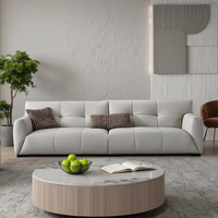 Ensemble de canapés en cuir modernes Foshan 2020 pour salon, appartement et bureau à domicile