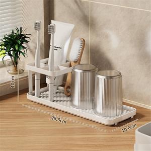 Support de brosse à dents électrique en alliage de zinc, design moderne, écologique, fixation murale d'angle, pour hôtel, rangement d'articles de toilette de salle de bain - Product Image 3