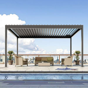 Gazebo motorisé en <span class=keywords><strong>aluminium</strong></span> OEM ODM, <span class=keywords><strong>pergola</strong></span> électrique personnalisée avec profilés en <span class=keywords><strong>aluminium</strong></span> pour le marché mondial - Product Image 1