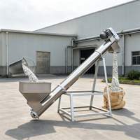 Convoyeur vertical à vis hélicoïdale en acier inoxydable pour machine à ensacher le pain, ligne de mélange automatique, alimentateur 120m/min QINNY