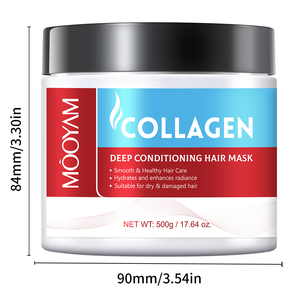 Etiqueta privada 100% Orgánica Hidratante profundo Mascarilla para el cabello Tratamiento de reparación Colágeno Queratina Mascarilla para el cabello - Product Image 6