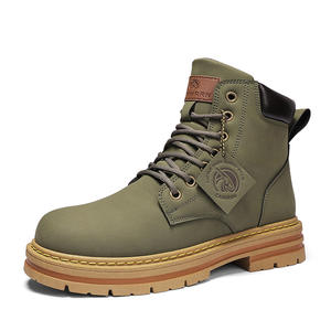 Botas Unisex de Invierno para Obras de Construcción, Resistentes al Desgaste, de Cuero Genuino, Impermeables, Cómodas, Antideslizantes, con Forro de Felpa, Tipo Botín - Product Image 4