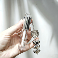 HEXUE 4.5ml Emballage de tube de gloss à lèvres personnalisé type 'Love' en plastique cosmétique, avec emballage sous-flacon pour correcteur et gloss liquide effet boue, et porte-clés