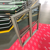 Fenêtres à guillotine simples ou doubles en aluminium, design moderne, norme commerciale Superhouse