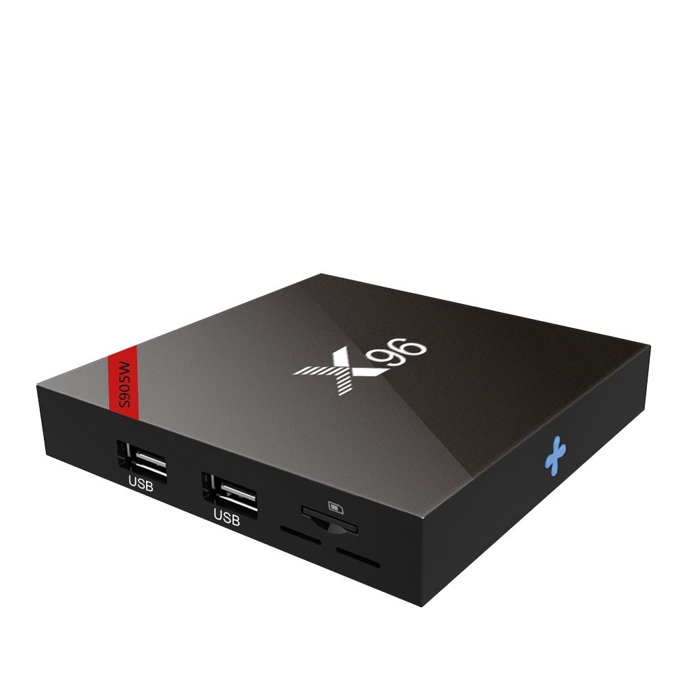 X96 Dispositivo de TV inteligente Android S905W Quad Core 1GB + 8GB 2,4G Wifi 4K HD 64 bit mini Netflix reproductor de medio