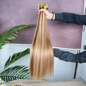 Extensiones de Cabello Humano Ombre Liso P4/27 al por Mayor, con Doble Trama, para Mujer - Product Image 6