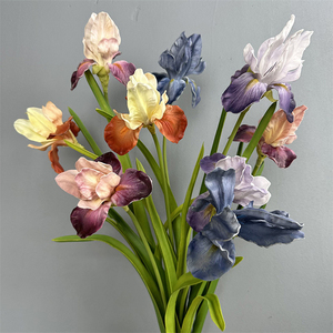 Venta al por mayor PU blanco azul <span class=keywords><strong>Iris</strong></span> Artificial flor Real Touch 59cm <span class=keywords><strong>Iris</strong></span> para casa restaurante fiesta decoración <span class=keywords><strong>Iris</strong></span> para decoración de escritorio - Product Image 1