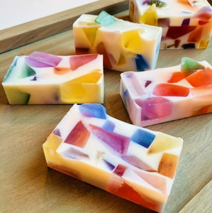 <span class=keywords><strong>Savon</strong></span> Solide Artisanal LovSens Arc-en-ciel en Blocs, Parfum Huiles Essentielles, Idéal Usage Quotidien, Cadeau Anniversaire <span class=keywords><strong>Mariage</strong></span> - Product Image 1
