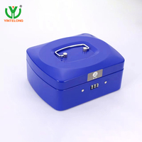 Coffre-fort miniature en métal Yinlong, étanche et ignifuge, avec serrure à clé, portable, pour bureau et hôtel, avec garantie d'un an