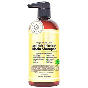 Private Label Original Gold Label Anti Hair-Thinning Biotin <strong>Shampoo</strong> 17 Herbal Blend Hair Thickening Men <strong>Women</strong> 473mL - Product Image 1