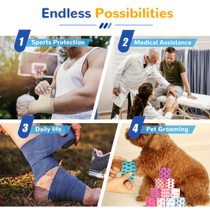 Xingda Selbstklebende Haustier-Bandage Kohäsiv, Atmungsaktive Tierbandage für Hunde & Katzen Erste Hilfe - Product Image 3