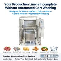 Automatique 360 °   Laveuse-désinfecteur rotative sur chariot SUS304 pour bacs Euro, machine à laver les chariots avec écran tactile PLC pour l'industrie alimentaire