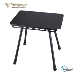 Portable Folding <b>Camping</b> Stool with Storage Compartment and Side <b>Table</b> for Outdoor Use - Product Image 6