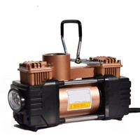 Kit d'urgence automobile, compresseur d'air de voiture à double cylindre, pompe à pneus, gonfleur d'air automatique avec lumière LED, outil de réparation de pneus