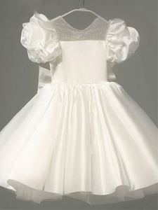 <span class=keywords><strong>Vestito</strong></span> dalla coda della ragazza di fiore <span class=keywords><strong>bianco</strong></span> di vendita caldo senza maniche grandi fiori decorazione vestiti delle ragazze per la festa di compleanno - Product Image 4