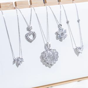 สร้อยคอหรูหรา Messi Jewelry รุ่น MSN-919 ทองคำขาว 18k ประดับเพชรทรงแฟนซีเพาะเลี้ยงในห้องปฏิบัติการ - Product Image 3