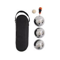 Ensemble de pétanque ZQURE, boules en métal classiques, 3 boules avec sac de transport personnalisé pour toutes les saisons, sports et jeux de plein air