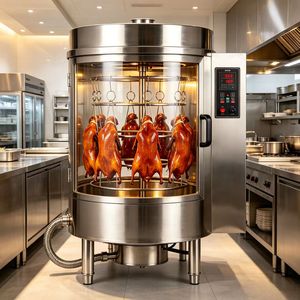 Four à rôtir au gaz commercial en acier inoxydable avec verre trempé, haute efficacité, grande capacité, pour poulet et canard - Product Image 6