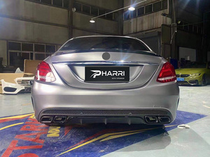 Kit de carrosserie pour <span class=keywords><strong>Mercedes</strong></span>-Benz Classe C W205 2015-2018, mise à niveau vers C63 <span class=keywords><strong>AMG</strong></span> avec pare-chocs avant et arrière, calandre, capot et jupes latérales - Product Image 3