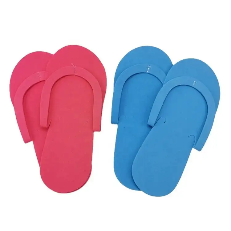 Wholesale Home Hotel SPA Travel Light Weight Colorful Unisex Disposable Pedicure Flip Flop Eva Foam Slippers For Beauty Salon