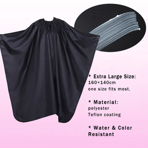 Capes de teinture pour cheveux noirs de grande taille imperméables pour coloration des cheveux avec logo personnalisé anti-coloration pour <span class=keywords><strong>coiffeur</strong></span> - Product Image 1