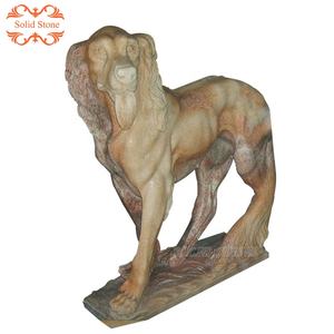 ガーデンホーム装飾彫刻新製品サンセット赤大理石犬像 - Product Image 6