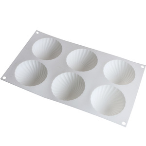 Semi-Circular Mousse Cake Mold Spiral Shape 6 Cavity Oven Safe Baking Mold For Commercial Use - Product Image 3