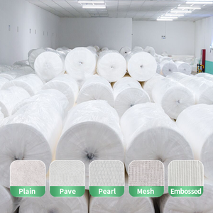 Nhà Máy bán hàng trực tiếp mặt khăn spunlace không dệt vải chất liệu đồng bằng ngọc trai lượn sóng mô hình 100% bông vải không dệt - Product Image 1