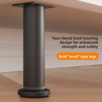 Pied de support télescopique réglable en acier pour meubles modernes et minimalistes, idéal pour armoires de salle de bain et meubles TV