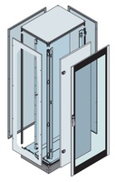Porte d'armoire en acier EE1880K, verrouillable, gris clair, 1,8 m x 800 mm 800 mm, série IS2