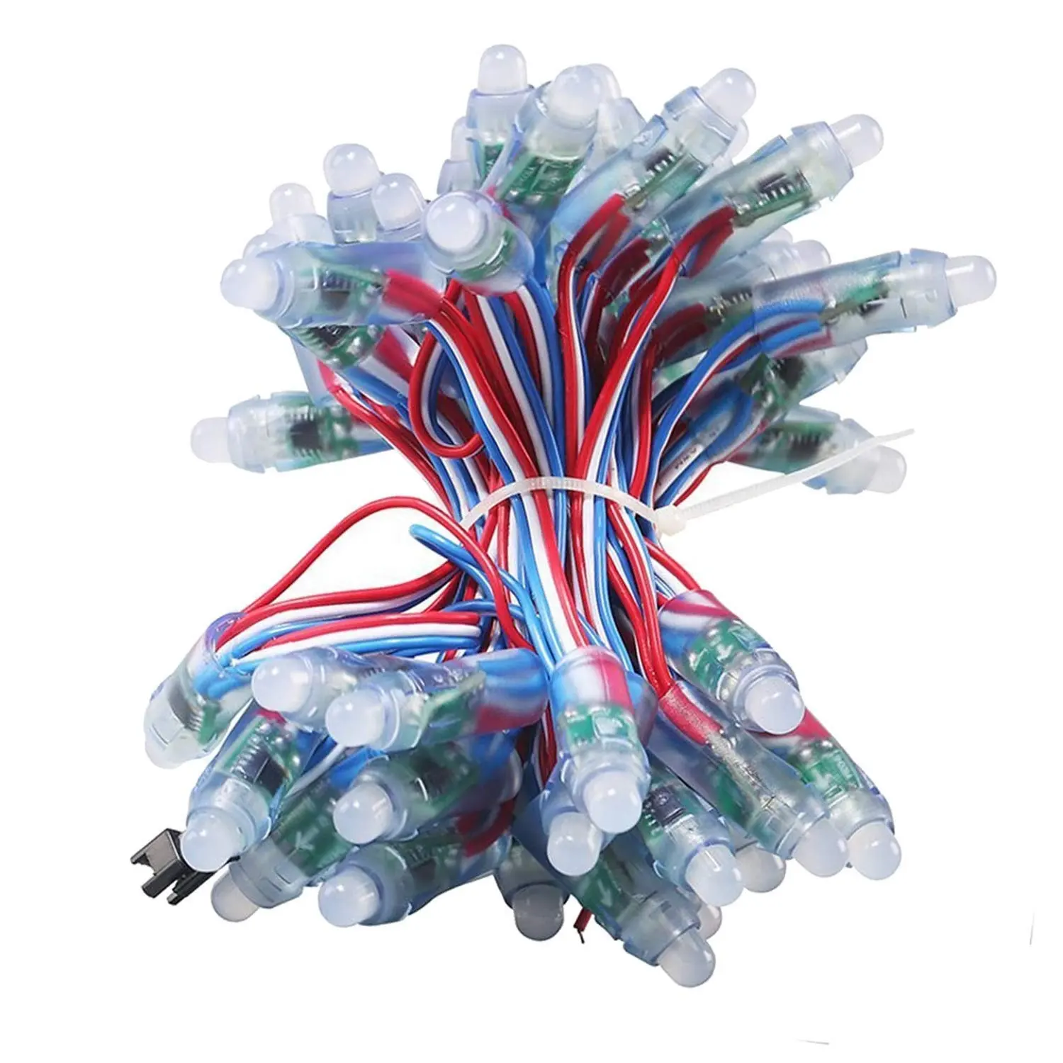 5 в 12 мм ws2811 полноцветный rgb светодиодный пиксельный модуль 50 узел/струна для рекламных букв