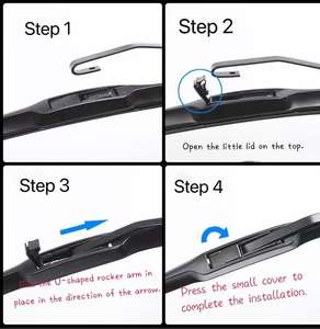 ZHIJIE - Escobillas <span class=keywords><strong>Limpiaparabrisas</strong></span> de Tres Secciones en Forma de U de Caucho Natural Multifunción de Alta Calidad para <span class=keywords><strong>COROLLA</strong></span> <span class=keywords><strong>2019</strong></span>- - Product Image 5