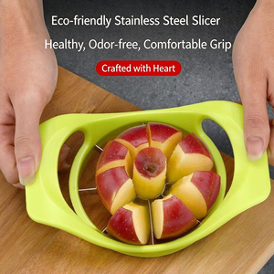 Coupe-pommes et éplucheur en acier inoxydable de qualité supérieure, avec poignées creuses, outil de cuisine durable et tranchant <span class=keywords><strong>pour</strong></span> fruits et légumes, idéal <span class=keywords><strong>pour</strong></span> la maison et la cuisine. - Product Image 3